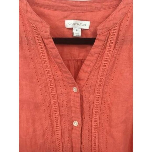 Coldwater Creek Linen Tunic Top XL Extra Large - Picture 4 of 5